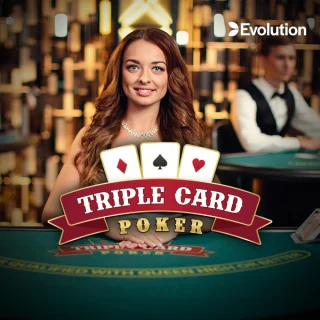 Live Triple Card Poker by EVOLUTION